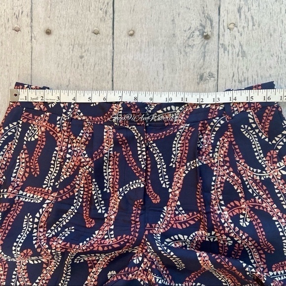 J.Crew Collection silk abstract print tapered high rise pants *shop@iamwarrior - Picture 6 of 11